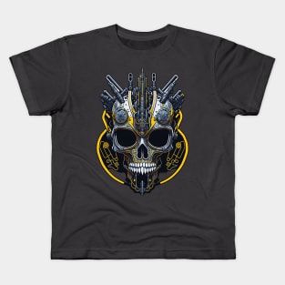 Mecha Skull S01 D11 Kids T-Shirt